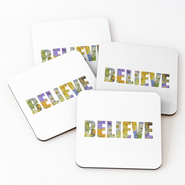 Item preview, "Believe" Floral Word designed and sold by Eagerly Elementary Music.