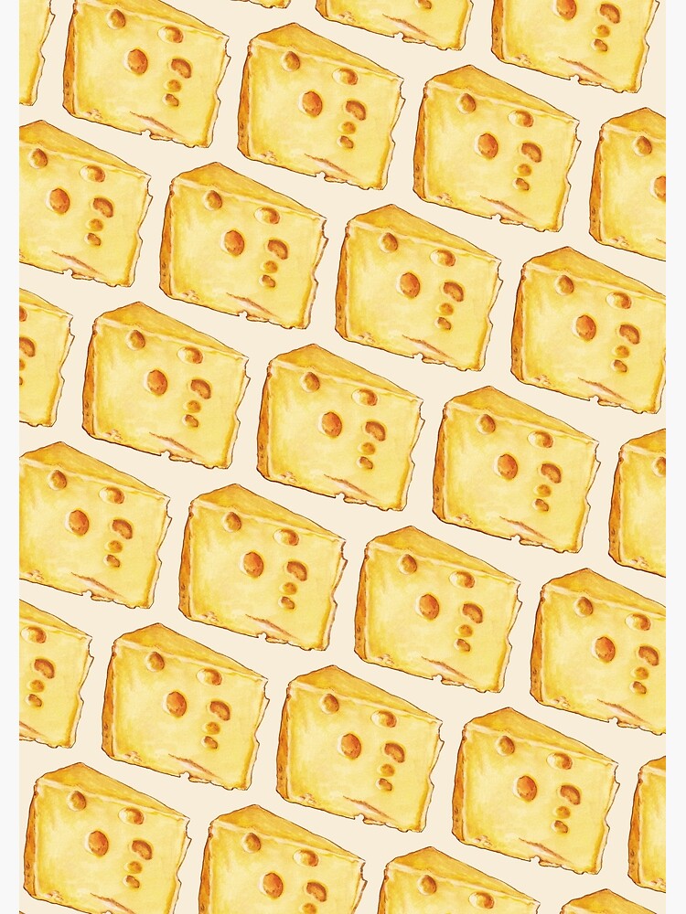 Cheese Pattern - White by KellyGilleran