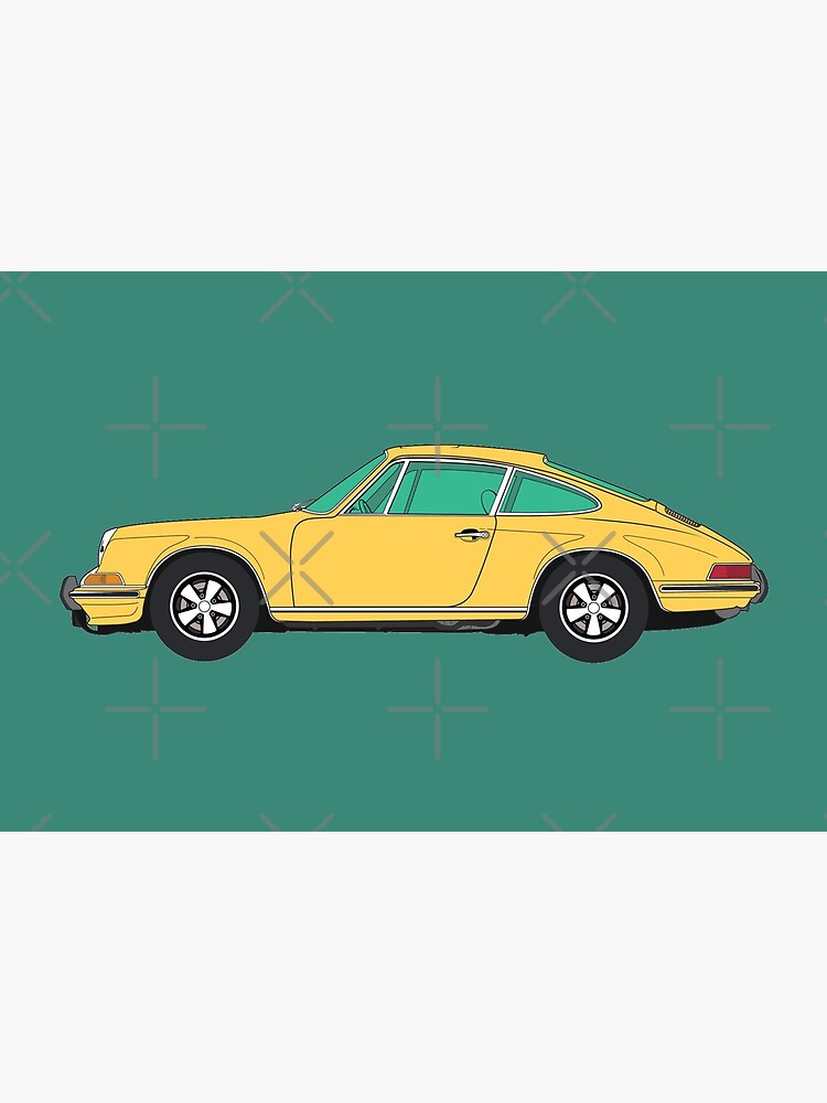 1967 Porsche 911R Realistic buy Illustration in Yellow