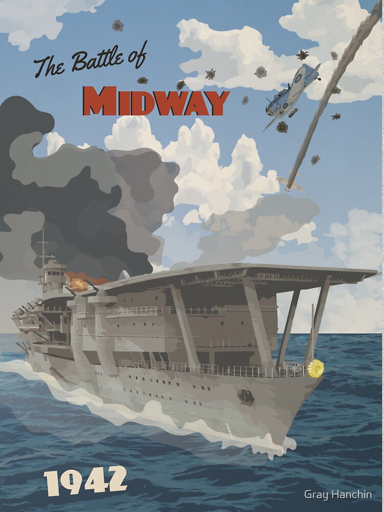 Midway 1942 - Carrier Strike Travel Poster by Grayhanch
