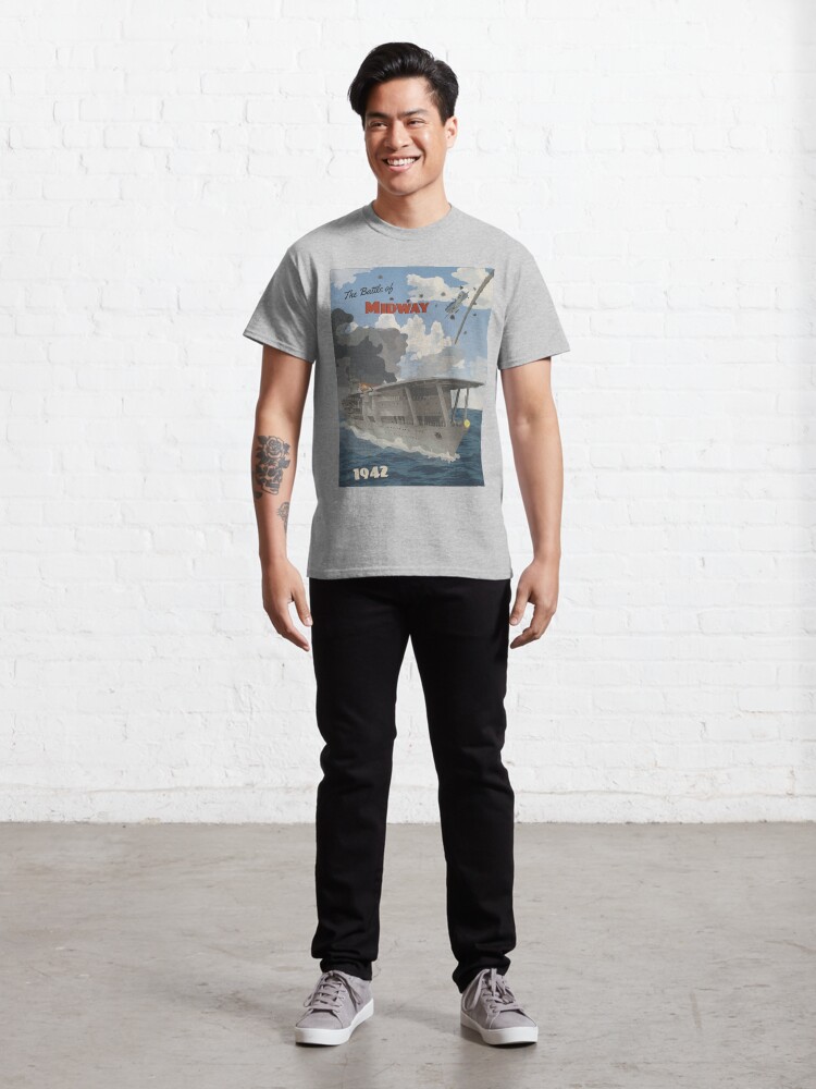 Alternate view of Midway 1942 - Carrier Strike Travel Poster Classic T-Shirt