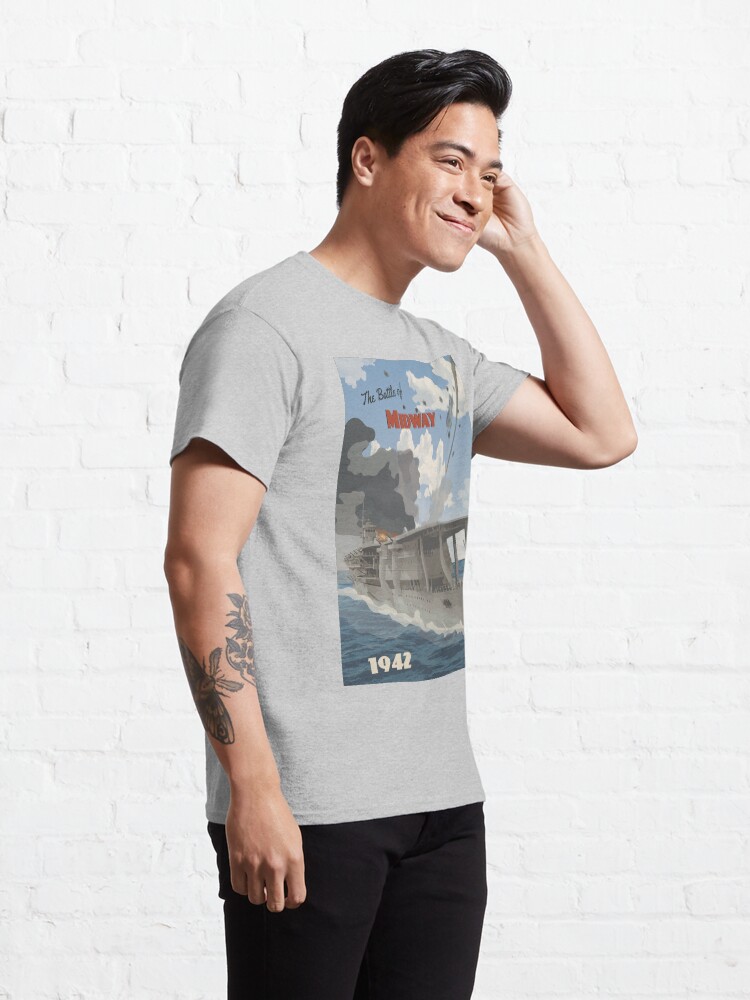 Alternate view of Midway 1942 - Carrier Strike Travel Poster Classic T-Shirt