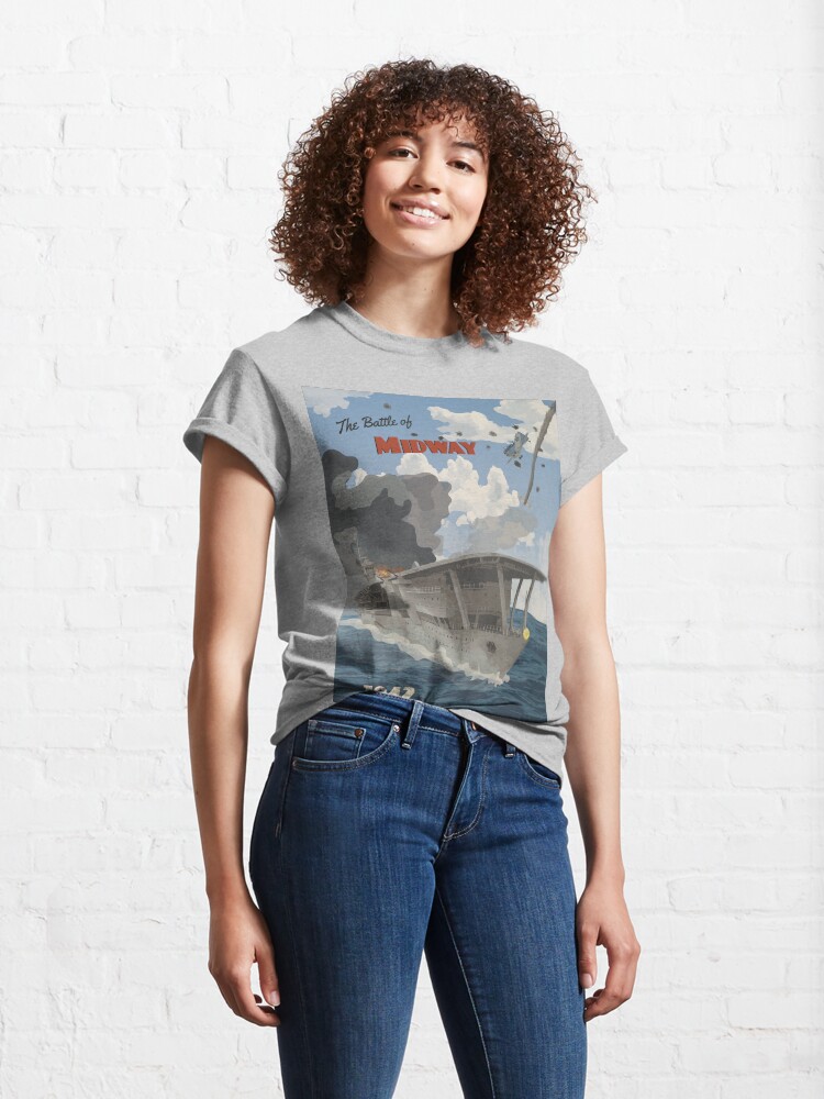 Alternate view of Midway 1942 - Carrier Strike Travel Poster Classic T-Shirt