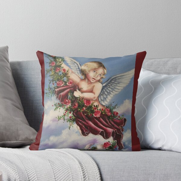 Item preview, Angel cherub red rose red robe  designed and sold by Gabriella  Szabo.