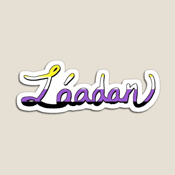 Láadan / Nonbinary flag mashup Magnet