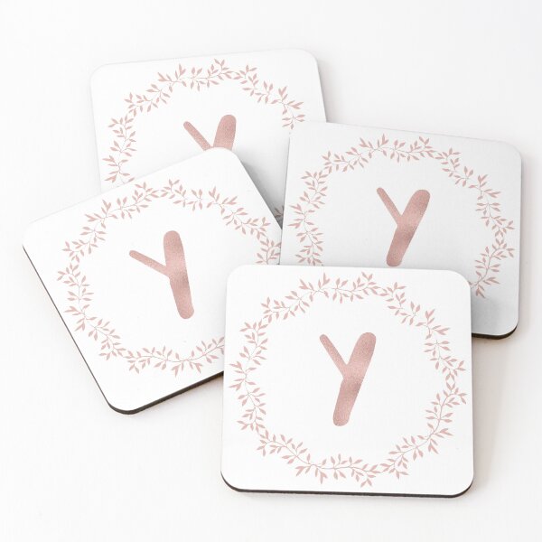 Item preview, Rose Gold Monogram Y - Blush Pink Letter Y designed and sold by MysticMagpie.