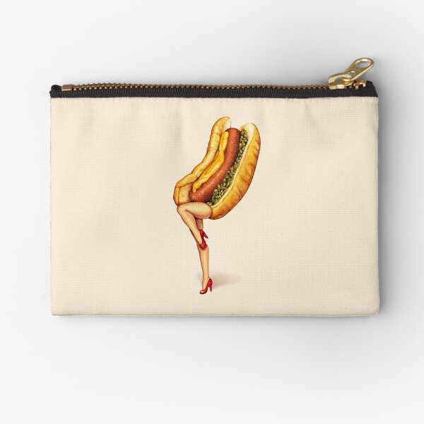 Let's All Go to the Lobby - Hot Dog Girl Zipper Pouch