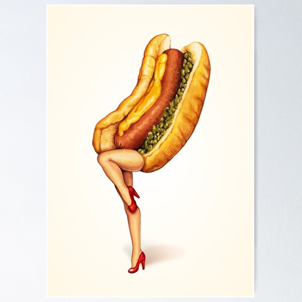 Let's All Go to the Lobby - Hot Dog Girl Poster