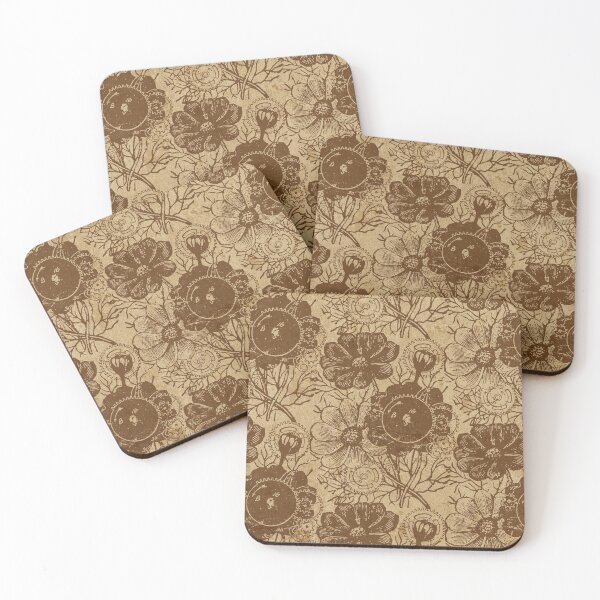 Item preview, Flowers And Gears Brown designed and sold by OpheliaThree.