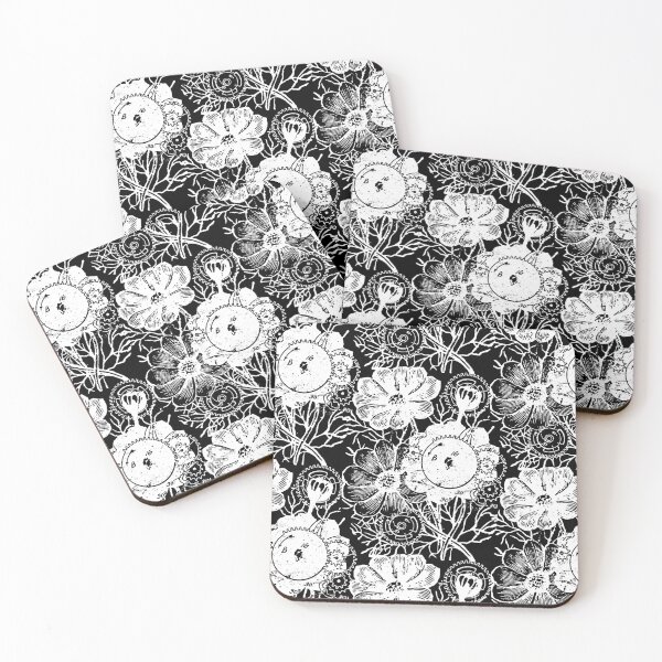 Item preview, Flowers And Gears Black/White designed and sold by OpheliaThree.