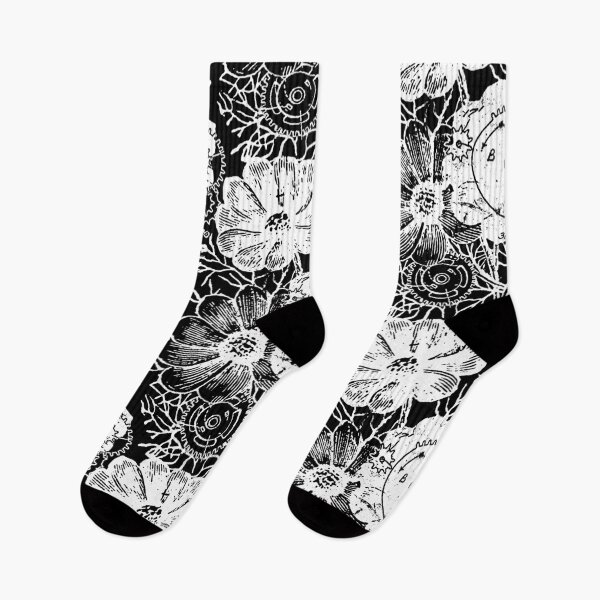 Item preview, Flowers And Gears Black/White designed and sold by OpheliaThree.