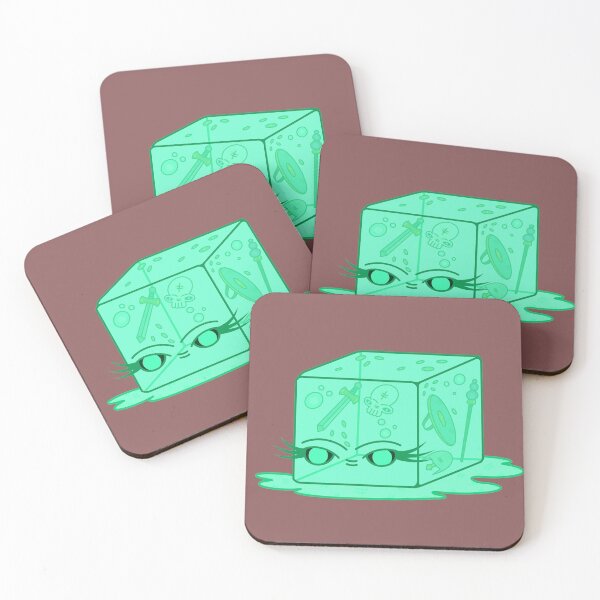 Item preview, a friendly gelatinous cube (green) designed and sold by tentaclemade.