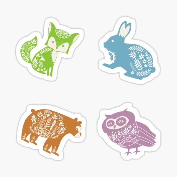 Item preview, Pastel Woodland Creatures Sticker Sheet (4pcs) designed and sold by Eagerly Elementary Music.