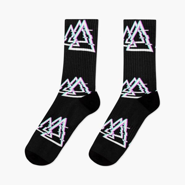 Item preview, Glitch Retro Designs Glitch Goth Lovers Focus Triangles design designed and sold by farhanhafeez.