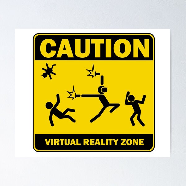 Item preview, Caution! Virtual Reality Zone! designed and sold by Klutzo.