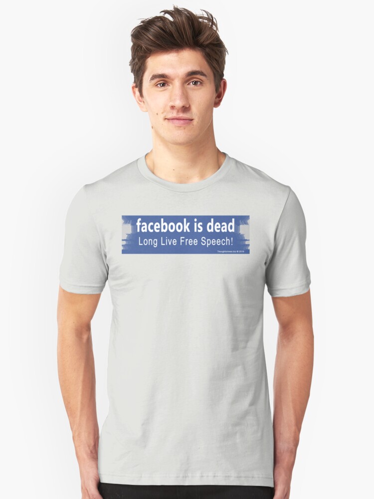 Alternate view of Facebook Is Dead Slim Fit T-Shirt