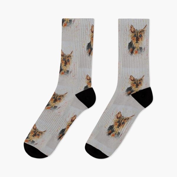 Item preview, Yorkshire dog in watercolor with projections designed and sold by Maryse-Montron.