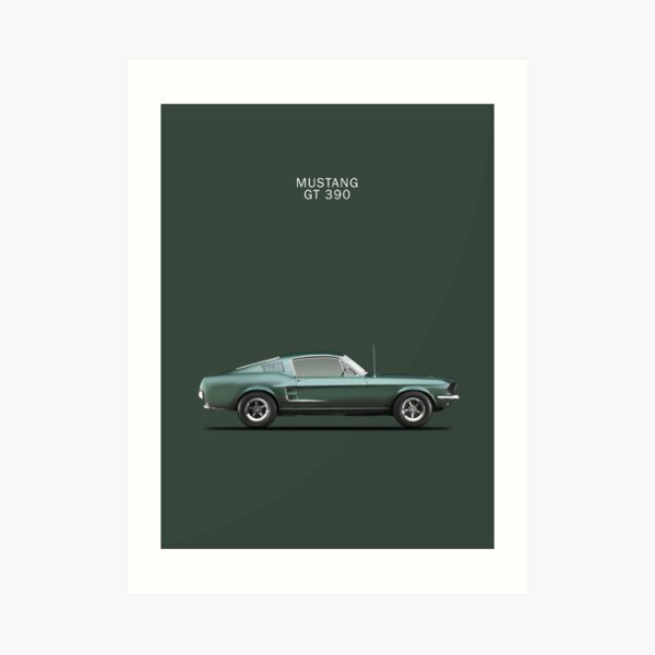 Bullitt Mustang 390GT Art Print