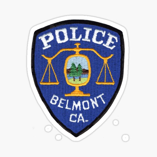 "Belmont Police Department" Sticker for Sale by lawrencebaird Redbubble