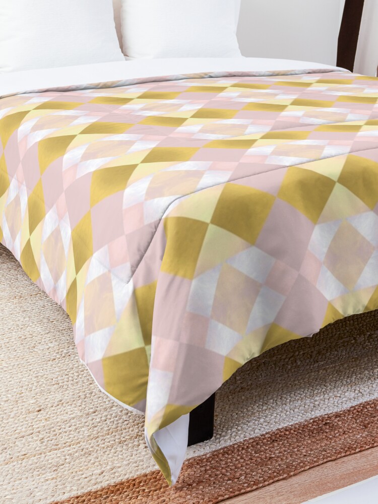 Alternative Ansicht von Diamant-bezauberndes Midcentury-Muster Tagesdecke