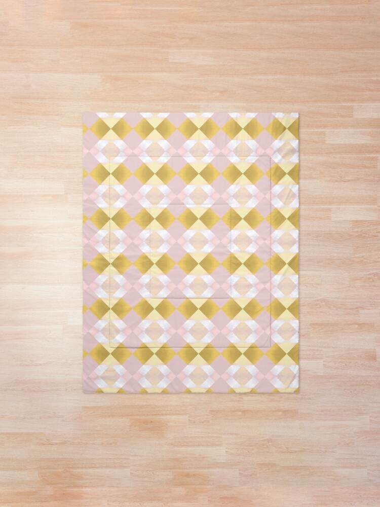 Alternative Ansicht von Diamant-bezauberndes Midcentury-Muster Tagesdecke