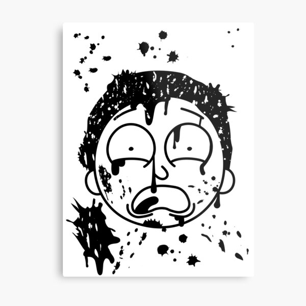 "Dripping MortySmith Black - Rick and Morty" Metal Print by cook13c