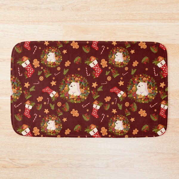 Icy Christmas Bath Mat