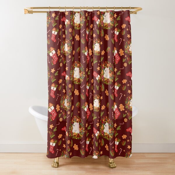 Icy Christmas Shower Curtain