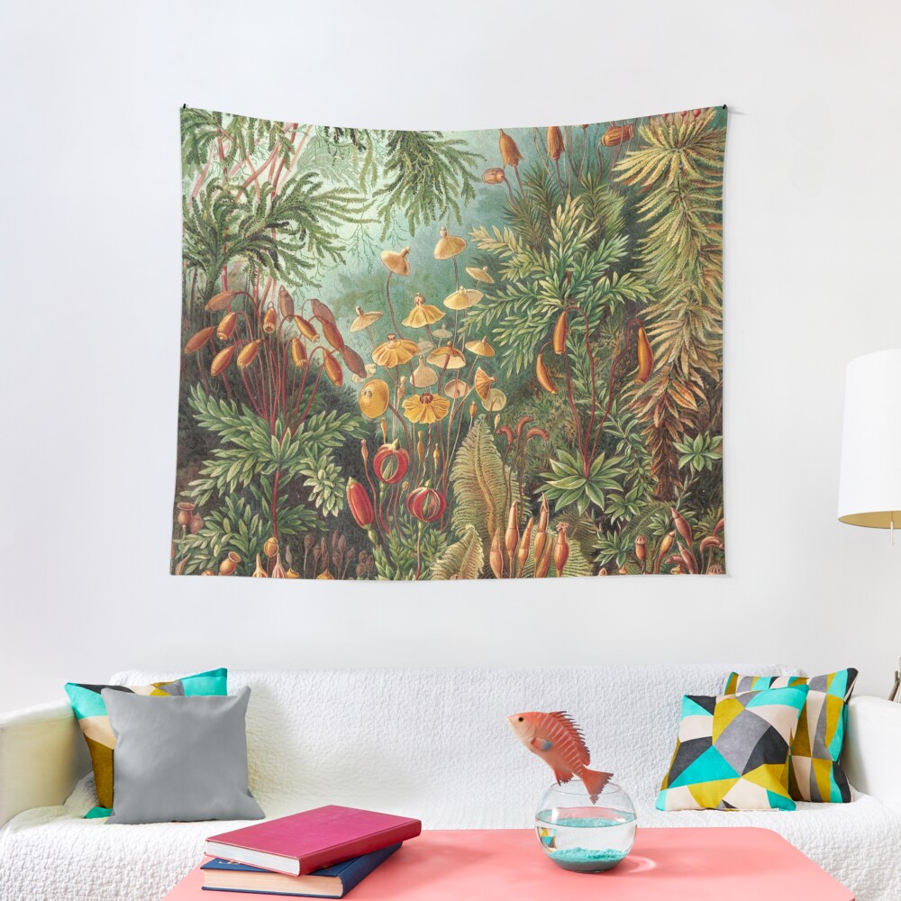 Vintage Plants Decorative Nature Painting Illustration Artwork Tapestry
