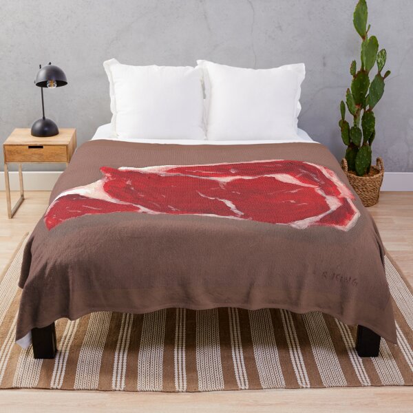 Raw Meat Throw Blanket