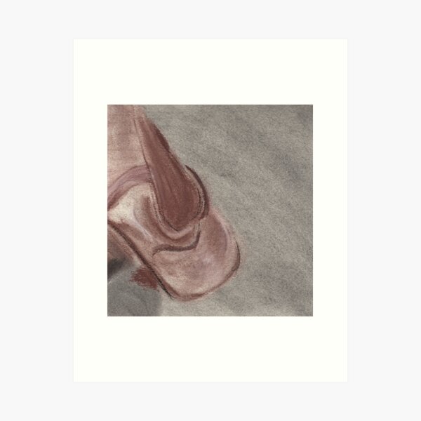 Ballet Pink on Grey Art Print