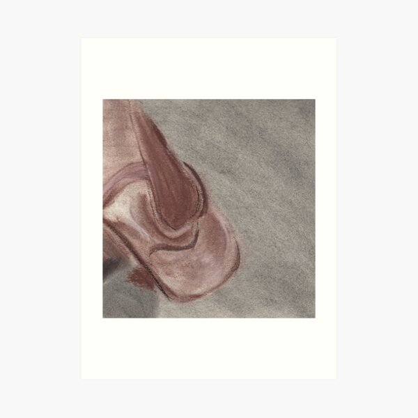 Ballet Pink on Grey Art Print