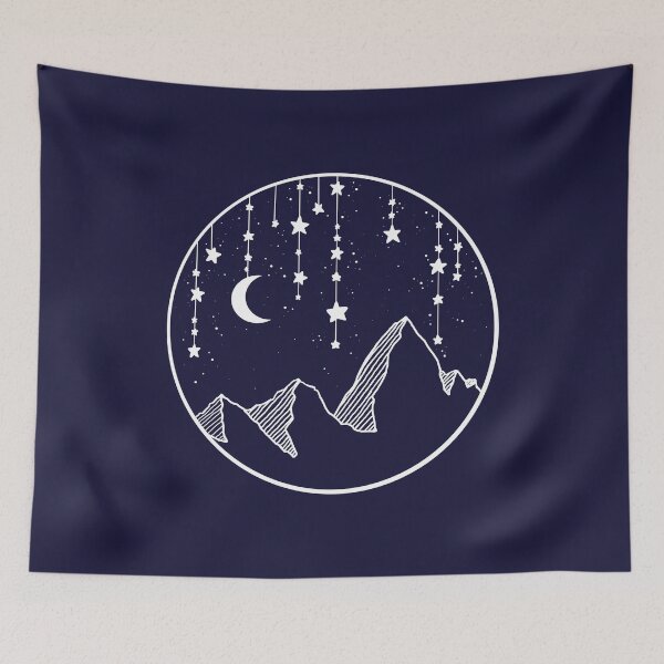 Item preview, Starry Night over the mountain tops designed and sold by HighFives555.