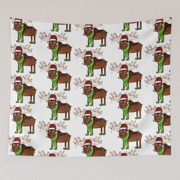 Item preview, Christmas moose pattern  designed and sold by ArtsyEmma2.