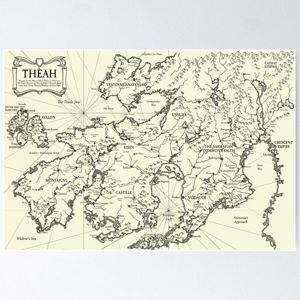 Item preview, Map of Théah by Mark Richardson designed and sold by Chaosium.