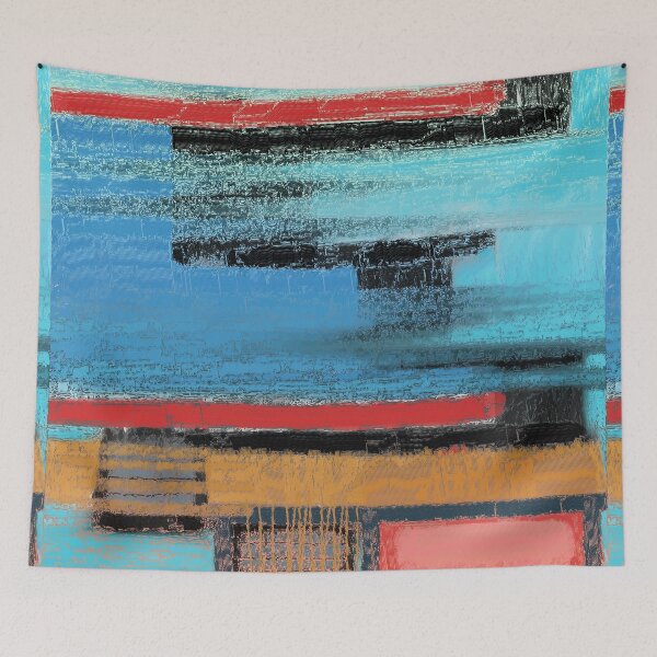 Item preview, Power Of Nature Water vs Construction Abstract Art designed and sold by okpinsPets.