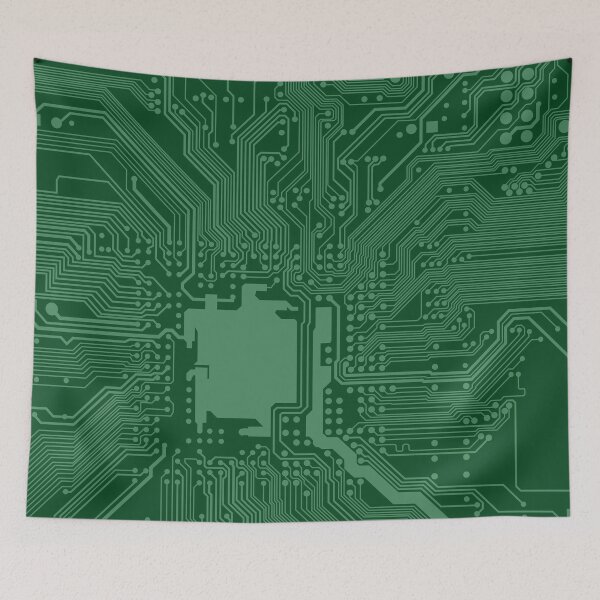 Item preview, Green Geek Motherboard Circuit Pattern designed and sold by livianasgifts.