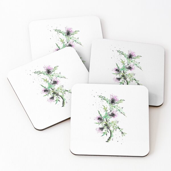 Artikelvorschau, Schottische Distel, Aquarell Scottish Thistle entworfen und verkauft von Rosaliartbook.