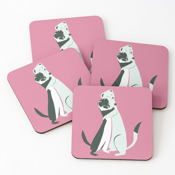 Item preview, Weasel hugs in pink designed and sold by belettelepink.