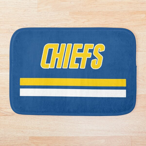 Slap Shot - Charlestown Chiefs - Hanson Brothers - Blue Bath Mat for Sale  by TheSportsPage