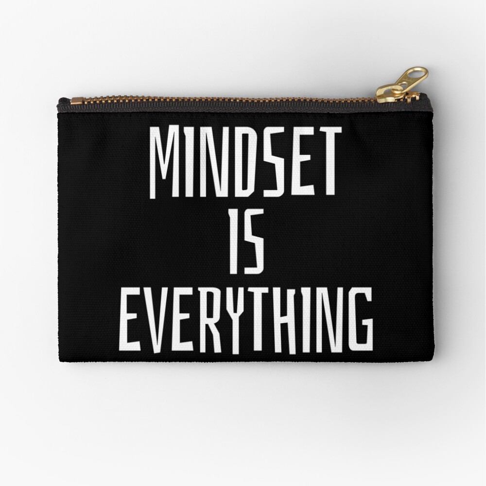 Mindset Inspirational Quote Zipper Pouch