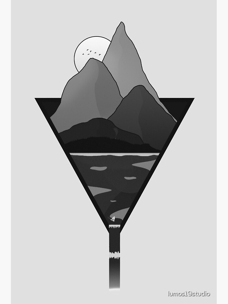 graphique de montagne noir et blanc