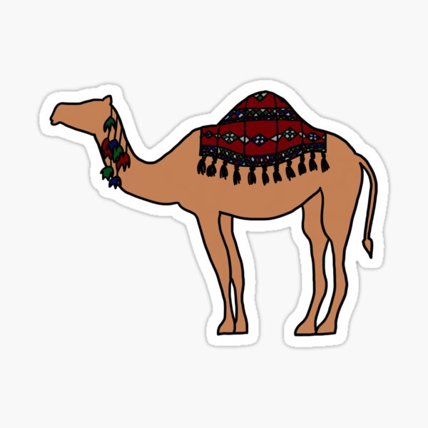 Arabian Camel Sticker for Sale by Sameena Hameed
