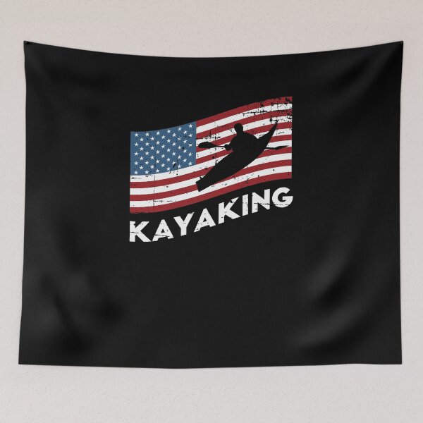 Item preview, USA Flag Kayaking Canoe Kayaker Paddling designed and sold by jeffded.