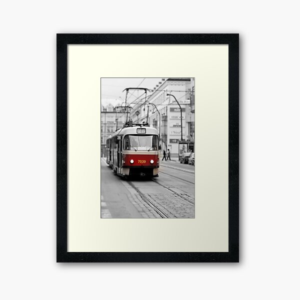 Prague Tram Framed Art Print