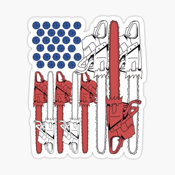 Woodworking Men Lumberjack Gifts Arborist Chainsaw Sticker