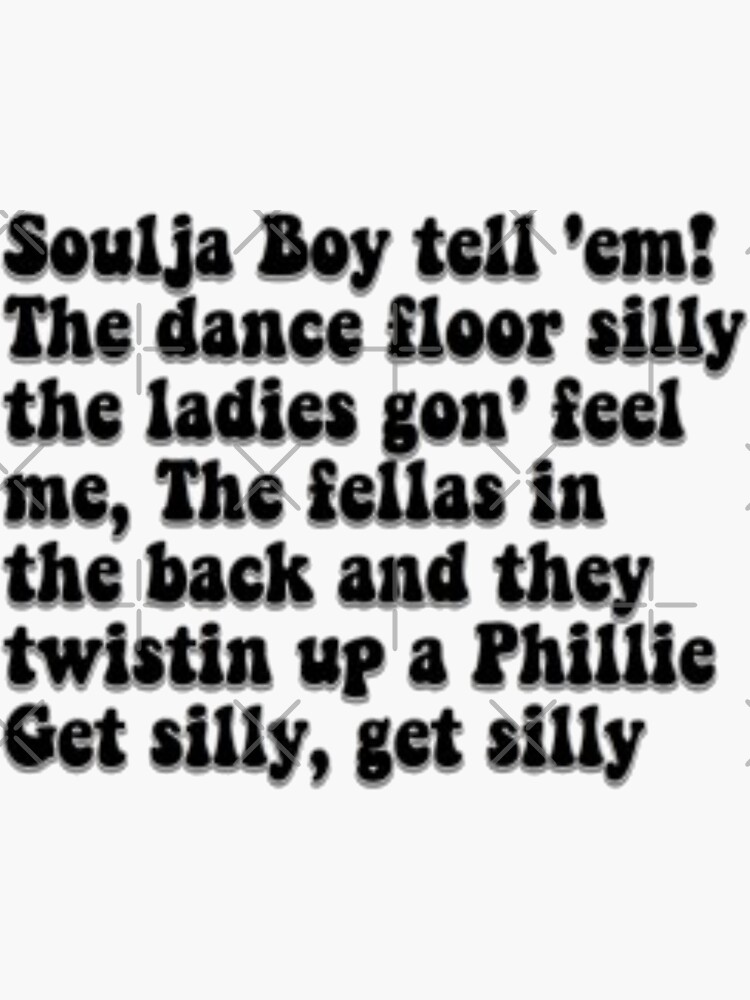 "Soulja boy tik tok song" Sticker for Sale by ideasbymadison Redbubble