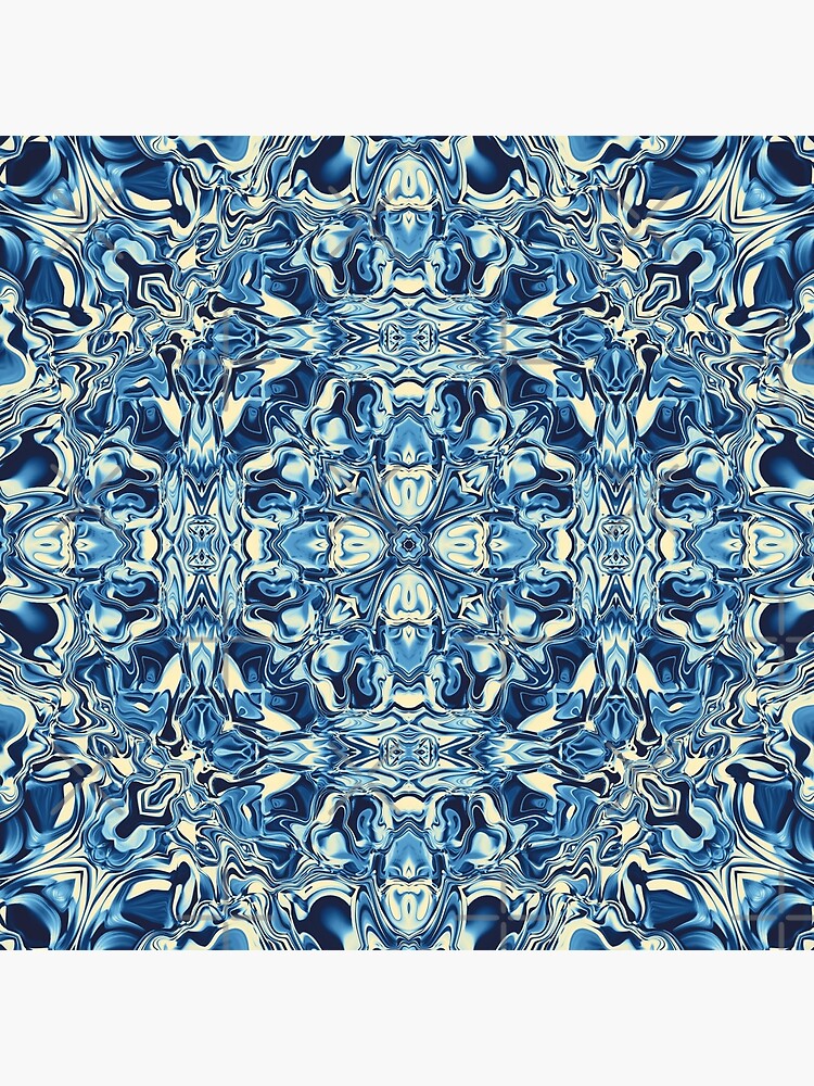 Liquefied Flow II - Blue Cream by ifourdezign