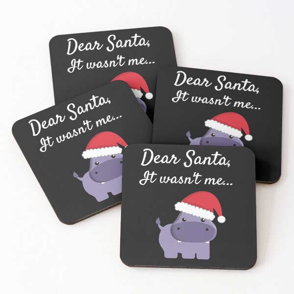 Item preview, Dear Santa, It wasn't me...Christmas Hippo designed and sold by denisetees.
