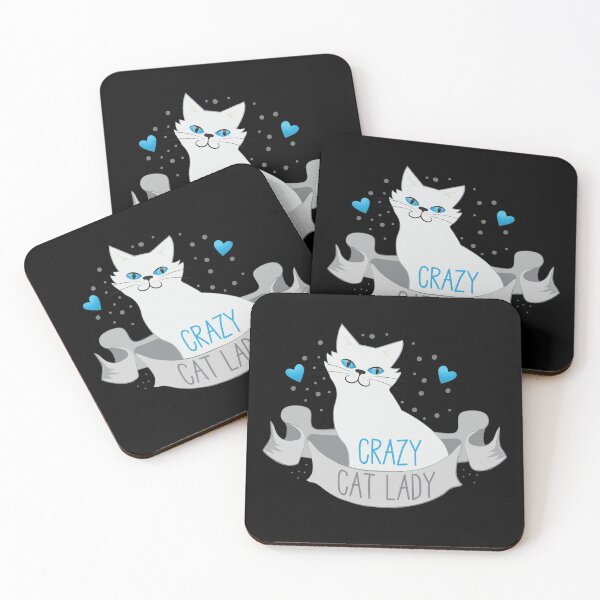 Item preview, Crazy Cat Lady (White on a banner) designed and sold by jazzydevil.